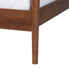 Baxton Studio Gianetta Wood Platform Bed - Traditional Poster Bed Frame with Panel Headboard and Low Profile Footboard, Classic Bedroom Furniture, Queen