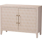 Baxton Studio Nira Faux Shagreen Storage Cabinet - Contemporary 2-Door Accent Sideboard with Sleek Metal Handles, for Entryway or Living Room