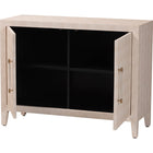 Baxton Studio Nira Faux Shagreen Storage Cabinet - Contemporary 2-Door Accent Sideboard with Sleek Metal Handles, for Entryway or Living Room