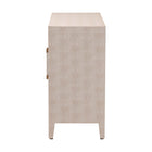 Baxton Studio Nira Faux Shagreen Storage Cabinet - Contemporary 2-Door Accent Sideboard with Sleek Metal Handles, for Entryway or Living Room