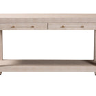 Baxton Studio Nira Faux Shagreen Console Table - Contemporary Accent Display Piece with 2 Drawers and Open Shelf, Storage Solution for Entryway or Living Room