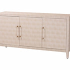 Baxton Studio Nira Faux Shagreen Sideboard  -  Contemporary 3-Door Buffet Storage Cabinet with Sleek Handles for Dining Room or Living Room