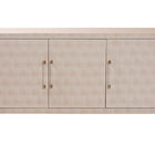 Baxton Studio Nira Faux Shagreen Sideboard  -  Contemporary 3-Door Buffet Storage Cabinet with Sleek Handles for Dining Room or Living Room