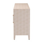 Baxton Studio Nira Faux Shagreen Sideboard  -  Contemporary 3-Door Buffet Storage Cabinet with Sleek Handles for Dining Room or Living Room