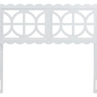 Baxton Studio Nansen Wood Headboard with Scalloped Frame - Geometric Cutout Decorative Panel for Bed Frame, Modern Coastal Bedroom Accent with Adjustable Height, Full, White
