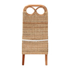 bali & pari Dyna Natural Rattan Dining Chair - Handwoven Wicker Side Chair with Removable Cushion and Loop Backrest, Boho Coastal Seating for Dining Room or Kitchen
