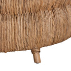 bali & pari Roma Rattan and Seagrass Coffee Table - Low Profile Boho Accent Table with Textured Design and Natural Finish, Handcrafted Rattan Centerpiece for Living Room or Lounge