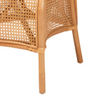 bali & pari Elsa Natural Rattan Dining Chair - Handcrafted Wicker Side Chair with Openwork Back and Woven Detailing, Coastal Boho Seating for Dining Room or Kitchen