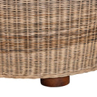 bali & pari Hosanna Natural Rattan Coffee Table - Handwoven Wicker Accent Table with Textured Spiral Top for Living Room or Lounge