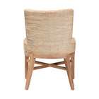 bali & pari Ridley Seagrass Dining Chair with Mahogany Wood Frame - Coastal Accent Chair with Woven Square Back and Cushioned Seat for Dining Room or Kitchen, Whitewash
