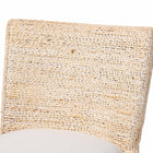 bali & pari Ridley Seagrass Dining Chair with Mahogany Wood Frame - Coastal Accent Chair with Woven Square Back and Cushioned Seat for Dining Room or Kitchen, Whitewash