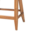 bali & pari Ridley Seagrass Counter Stool with Mahogany Wood Frame - Coastal Seating with Woven Square Back and Cushioned Seat for Kitchen Island or Breakfast Bar, Whitewash