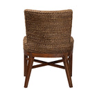 bali & pari Ridley Seagrass Dining Chair with Mahogany Wood Frame - Coastal Accent Chair with Woven Square Back and Cushioned Seat for Dining Room or Kitchen, Brown Wash
