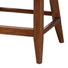 bali & pari Jasper Seagrass Counter Stool with Mahogany Wood Frame - Coastal Seating with Woven Wingback and Cushioned Seat for Kitchen Island or Breakfast Bar, Brown Wash