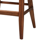 bali & pari Jasper Seagrass Bar Stool with Mahogany Wood Frame - Coastal Seating with Woven Wingback and Cushioned Seat for Bar Island or Lounge, Brown Wash