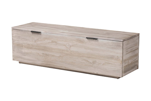 bali & pari Alvaro Wood Storage Trunk with Hinged Lid - Rectangular Blanket Chest and Bedroom Bench with Spacious Interior, Modern Farmhouse Storage Furniture for Entryway, Bedroom, or Living Room