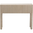 bali & pari Noah Grasscloth 2-Drawer Console Table - Woven Texture Entryway Table with Gold Ring Pulls, Narrow Hallway or Living Room Accent Table, Beige