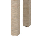 bali & pari Noah Grasscloth 2-Drawer Console Table - Woven Texture Entryway Table with Gold Ring Pulls, Narrow Hallway or Living Room Accent Table, Beige