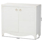 bali & pari Ximena Grasscloth Storage Cabinet - 2-Door Woven Accent Cabinet with Gold Ring Pulls for Living Room, Bedroom, or Entryway