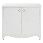 bali & pari Ximena Grasscloth Storage Cabinet - 2-Door Woven Accent Cabinet with Gold Ring Pulls for Living Room, Bedroom, or Entryway