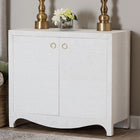 bali & pari Ximena Grasscloth Storage Cabinet - 2-Door Woven Accent Cabinet with Gold Ring Pulls for Living Room, Bedroom, or Entryway
