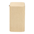 bali & pari Beauford Grasscloth 1-Drawer Nightstand with Open Shelf - Woven Texture Bedside Table with Rounded Corners and Gold Handle, Modern Coastal Accent Table for Bedroom or Living Room