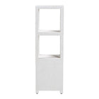 bali & pari Xavier Grasscloth Tall Storage Cabinet - Woven Accent Displaying Tower Bookcase with Open Shelves and Drawers, Space-Saving Organizer for Living Room, Bedroom, or Entryway