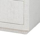 bali & pari Kai Grasscloth End Table - 2-Drawer Accent Table or Nightstand with Open Shelf, Handwoven Decor for Bedroom or Living Room