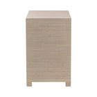bali & pari Halen Natural Grasscloth Storage Cabinet - Two-Door Console Storage Solution with Gold Ring Pulls, Modern Coastal Organizer for Entryway, Living Room or Bedroom