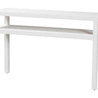 bali & pari Gale Natural Grasscloth Console Table - Two-Tier Entryway Table with Open Shelf, Modern Coastal Accent Table for Living Room or Hallway