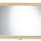 bali & pari Canan Grasscloth Wall Mirror - Handwoven Rectangle Frame Accent Mirror for Bedroom, Entryway, or Living Room