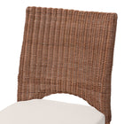 bali & pari Rivan Natural Rattan Dining Chair - Handcrafted Wicker Accent Chair with Woven Back and Cushioned Seat, Boho Coastal Seating for Dining Room or Kitchen
