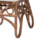 bali & pari Rivan Natural Rattan Dining Chair - Handcrafted Wicker Accent Chair with Woven Back and Cushioned Seat, Boho Coastal Seating for Dining Room or Kitchen
