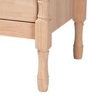 Baxton Studio Laurent Bamboo-Style 5-Piece Bedroom Set - Spindle Platform Bed with Matching Dresser, Chest, and Two Nightstands, Cottage Farmhouse Style, Queen