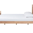 Baxton Studio Laurent Platform Bed - Spindle Bed Frame with Bamboo-Style Turned Posts, Cottage Farmhouse Bedroom Furniture, Queen