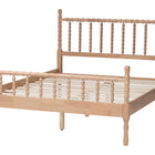 Baxton Studio Laurent Platform Bed - Spindle Bed Frame with Bamboo-Style Turned Posts, Cottage Farmhouse Bedroom Furniture, Queen