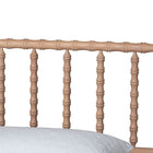 Baxton Studio Laurent Platform Bed - Spindle Bed Frame with Bamboo-Style Turned Posts, Cottage Farmhouse Bedroom Furniture, Queen