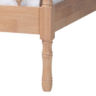 Baxton Studio Laurent Platform Bed - Spindle Bed Frame with Bamboo-Style Turned Posts, Cottage Farmhouse Bedroom Furniture, Queen