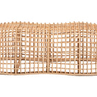 bali & pari Daiki Natural Rattan Bench with Curved Frame - Lightweight Decorative Accent Seating for Entryway, Bedroom, or Living Room