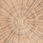 bali & pari Latoya Natural Rattan End Table - Handwoven Wicker 2-Tier Side Table with Scalloped Border for Living Room or Bedroom