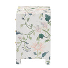 Baxton Studio Connery Floral  End Table - 3-Drawer Decorative Accent Storage Cabinet