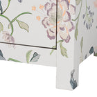 Baxton Studio Connery Floral  End Table - 3-Drawer Decorative Accent Storage Cabinet
