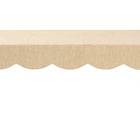 bali & pari Mason Natural Grasscloth Coffee Table - Rectangular Accent Table with Scalloped Apron, Modern Coastal Living Room Centerpiece