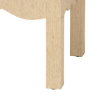 bali & pari Mason Natural Grasscloth Coffee Table - Rectangular Accent Table with Scalloped Apron, Modern Coastal Living Room Centerpiece