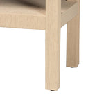 bali & pari Mason Natural Grasscloth Console Table - Two-Tier Entryway Table with Scalloped Apron, Modern Coastal Accent Table for Living Room or Hallway