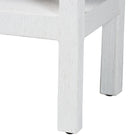 bali & pari Nolan Natural Grasscloth Console Table - Two-Tier Entryway Table with Scalloped Apron, Modern Coastal Accent Table for Living Room or Hallway