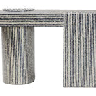 bali & pari Tawana Capiz Shell Console Table with Geometric Pattern - Modern Decorative Accent Table for Entryway or Living Room