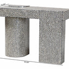bali & pari Tawana Capiz Shell Console Table with Geometric Pattern - Modern Decorative Accent Table for Entryway or Living Room