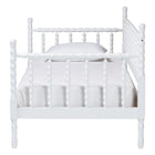 Baxton Studio Laurent Daybed - Spindle Platform Bed Frame with Bamboo-Style Turned Posts, Classic Cottage Farmhouse Furniture, Twin, White