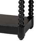 Baxton Studio Terentia Nightstand with Bobbin Legs - 1-Drawer Bedroom Side Table with Storage Shelf, Black